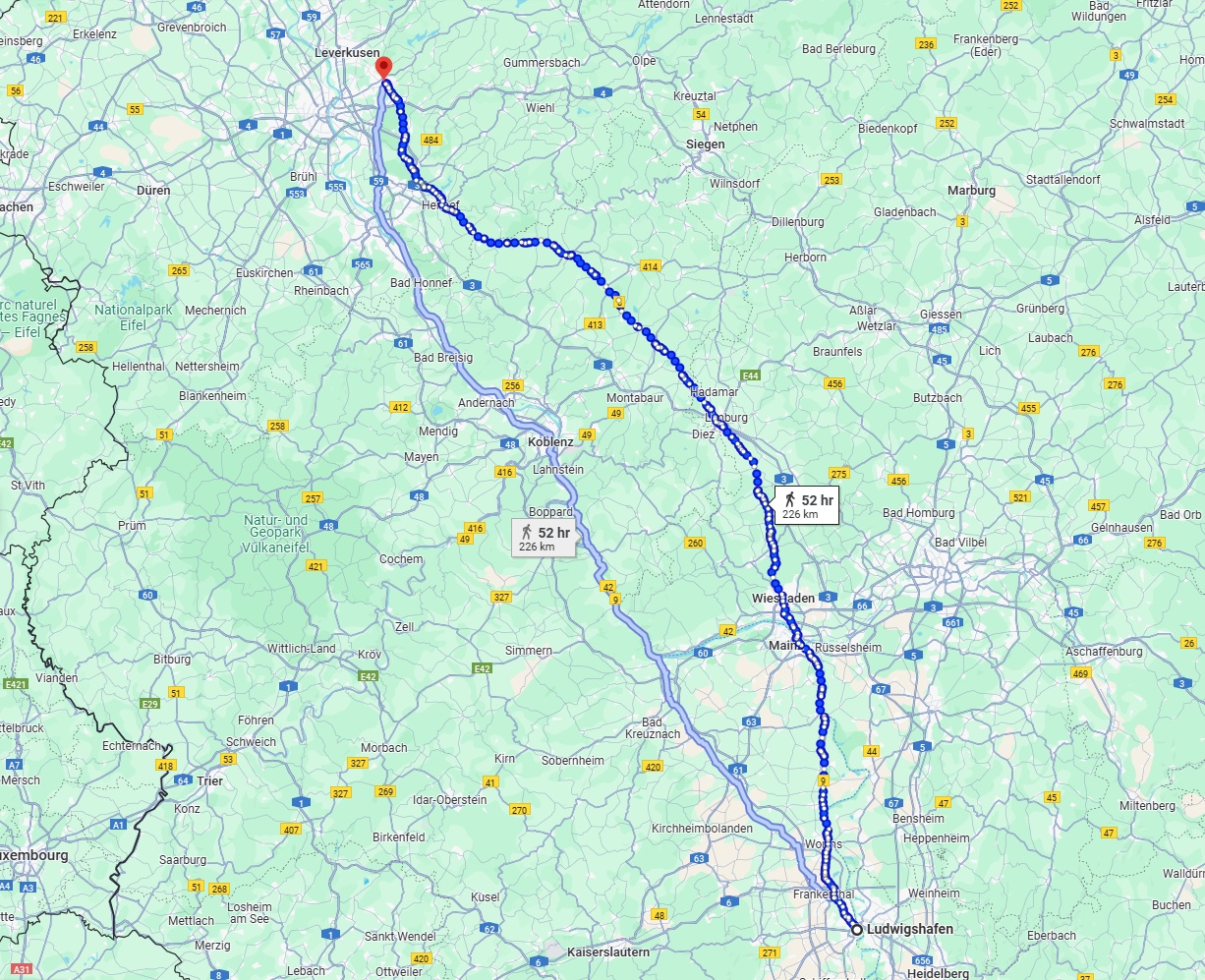 Anreise von Ludwigshafen am Rhein Zu Bergisch Gladbach Über 