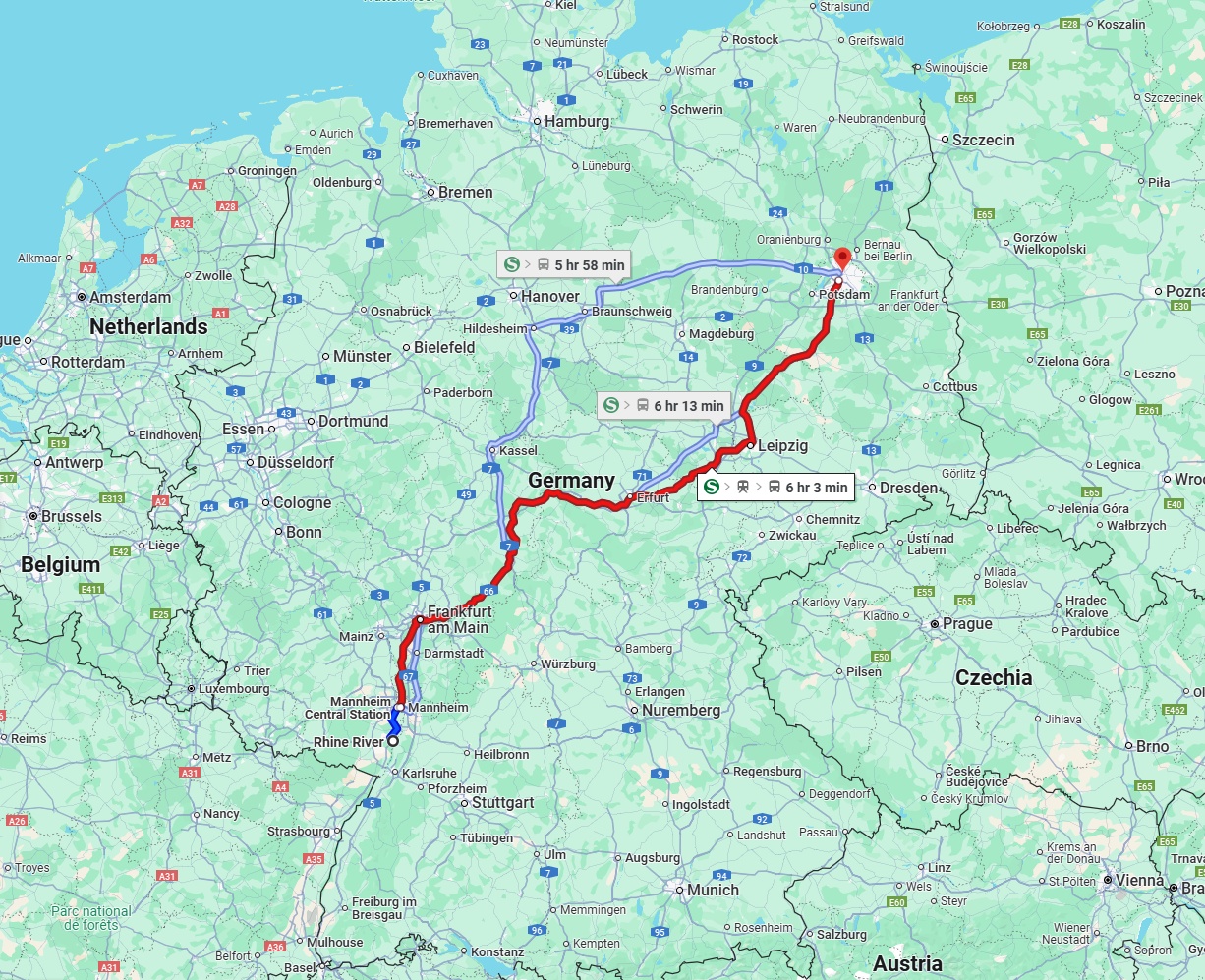 Anreise von Ludwigshafen am Rhein Zu Berlin Über 