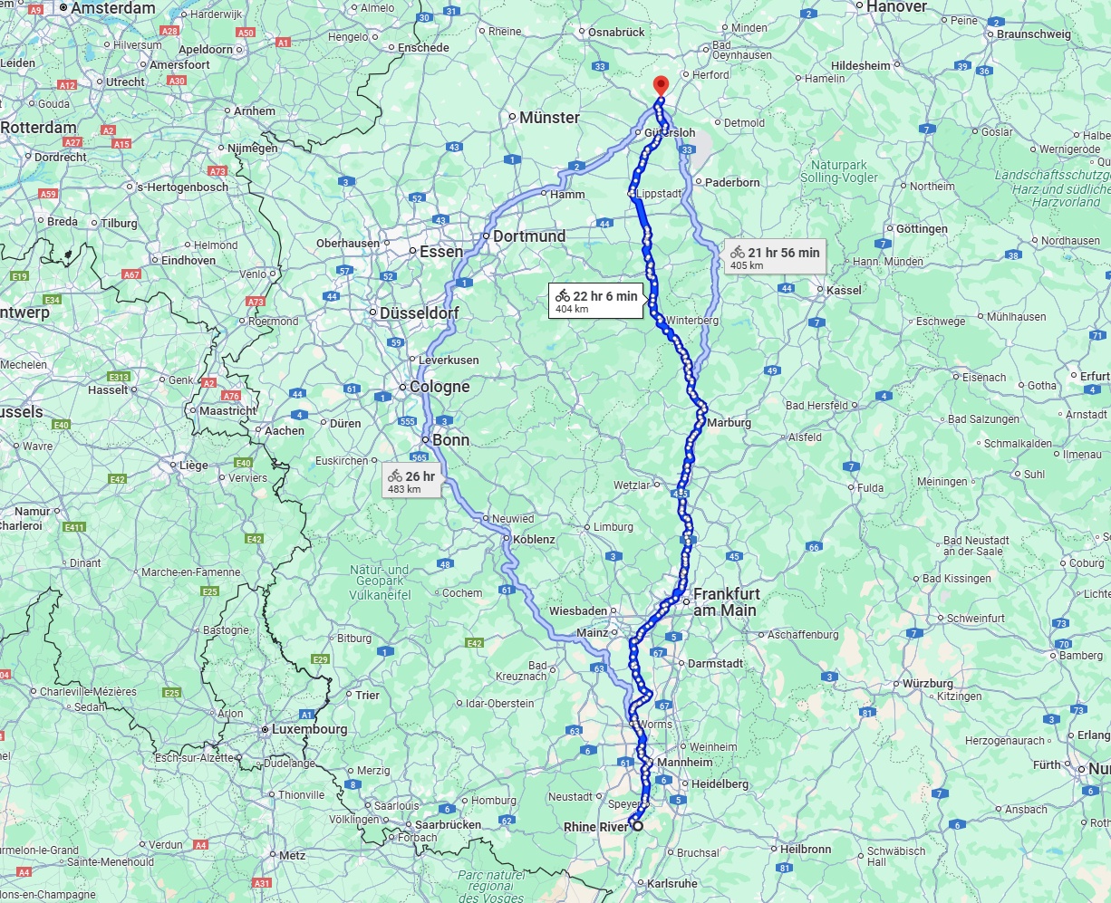 Anreise von Ludwigshafen am Rhein Zu Bielefeld Über 