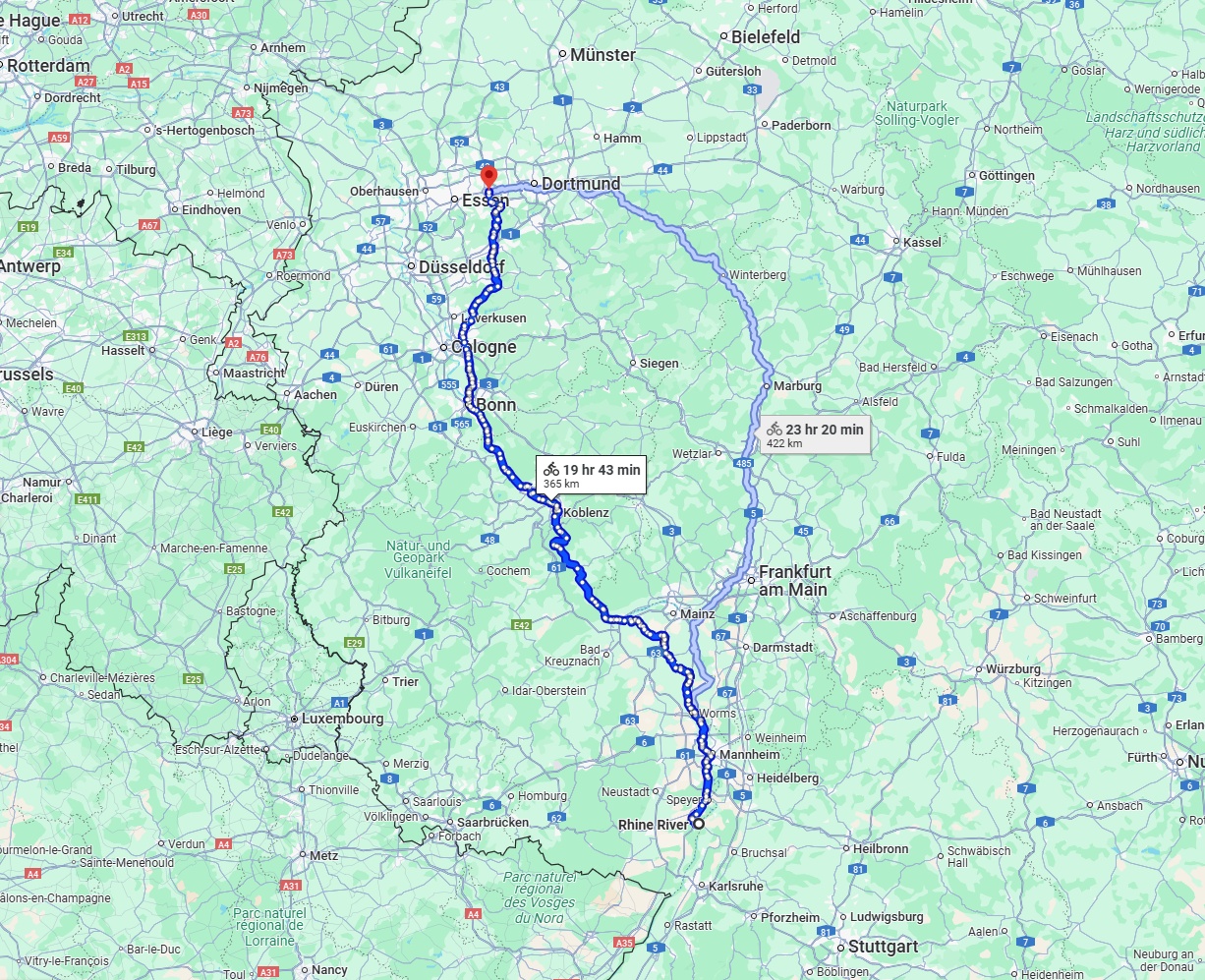 Anreise von Ludwigshafen am Rhein Zu Bochum Über 