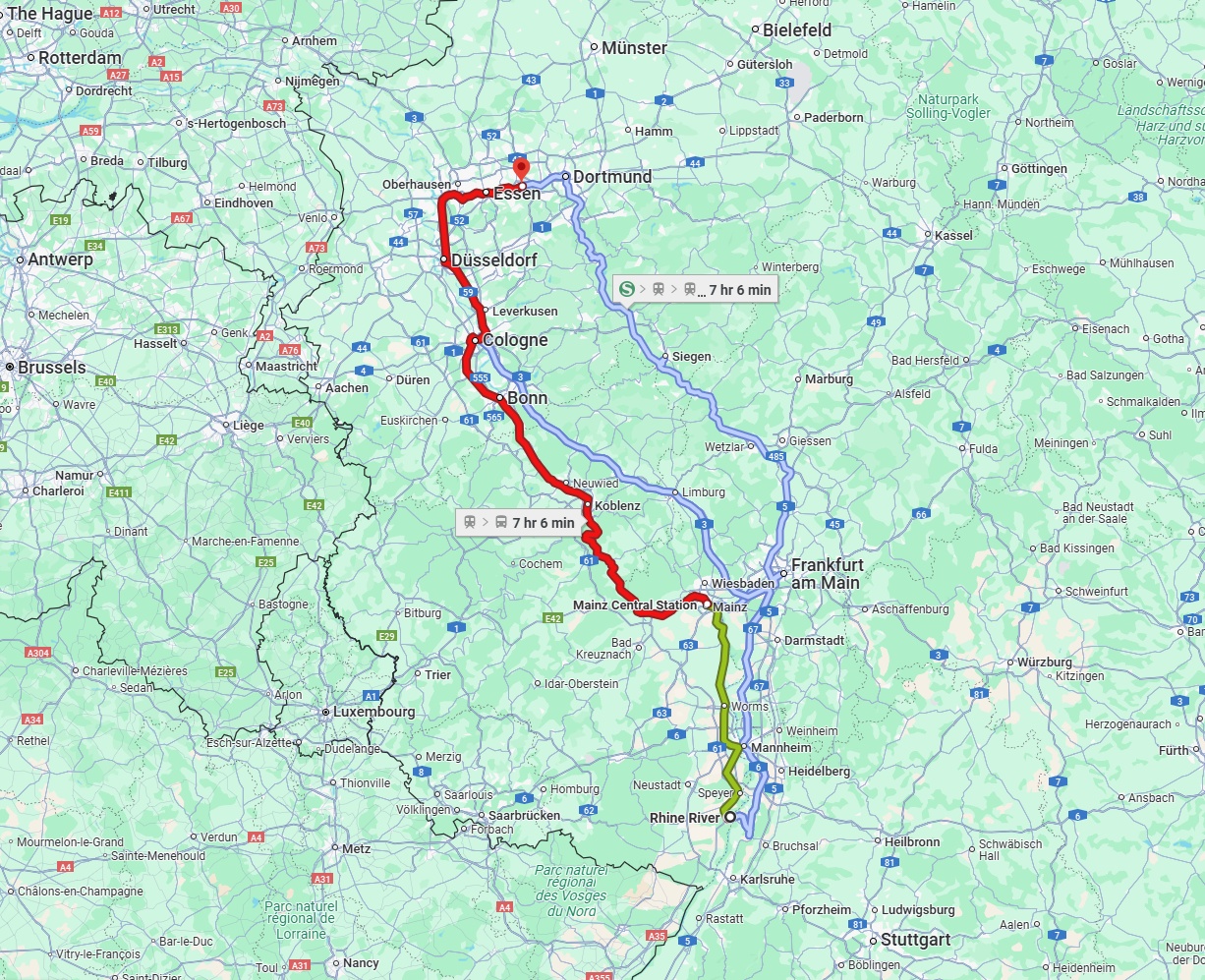 Anreise von Ludwigshafen am Rhein Zu Bochum Über 