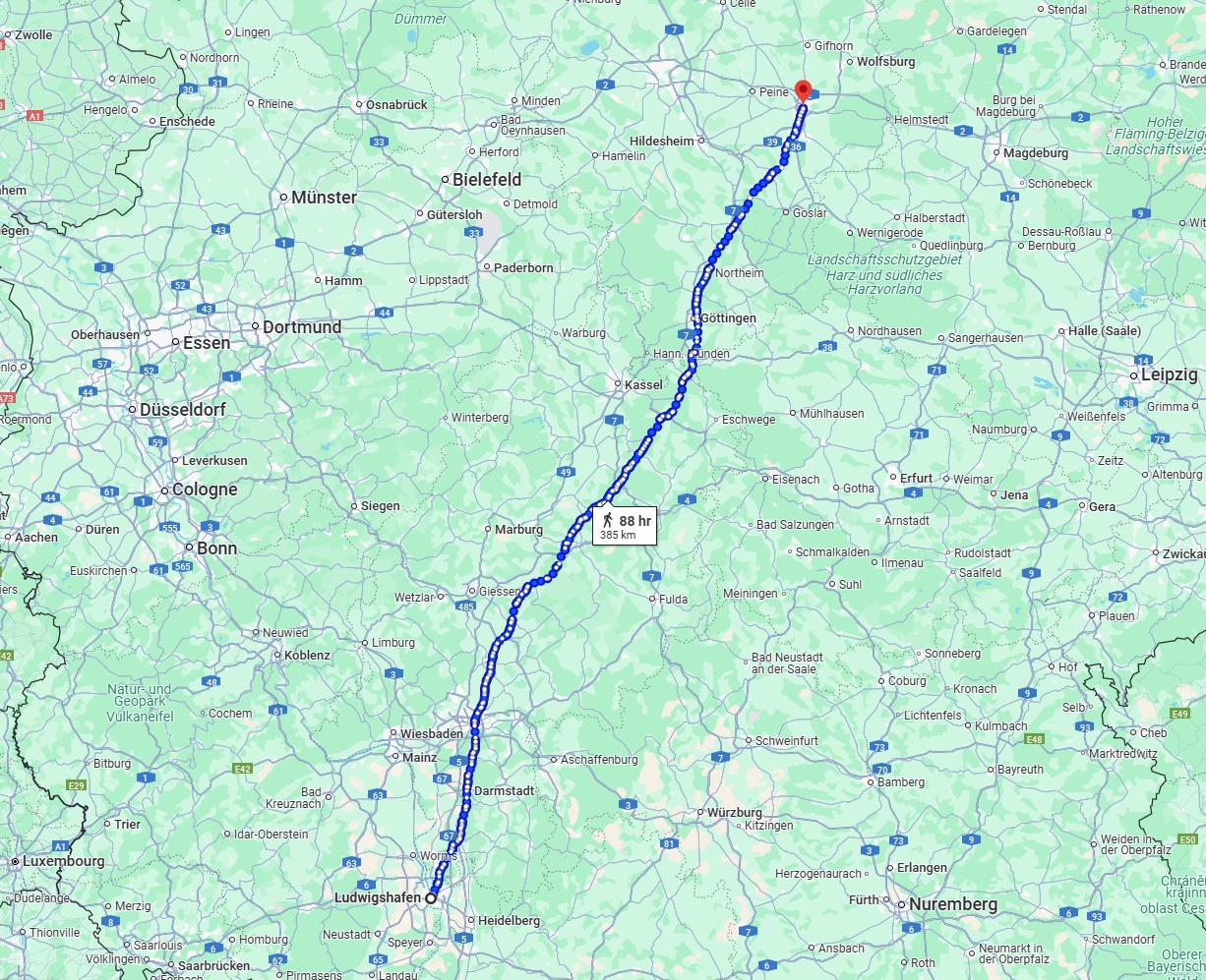 Anreise von Ludwigshafen am Rhein Zu Braunschweig Über 