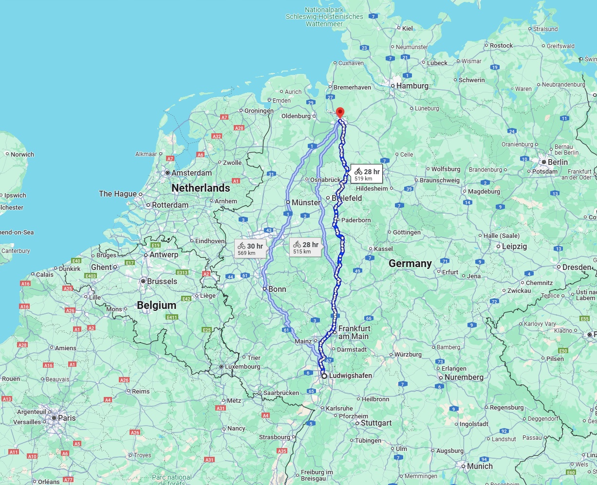 Anreise von Ludwigshafen am Rhein Zu Bremen Über 