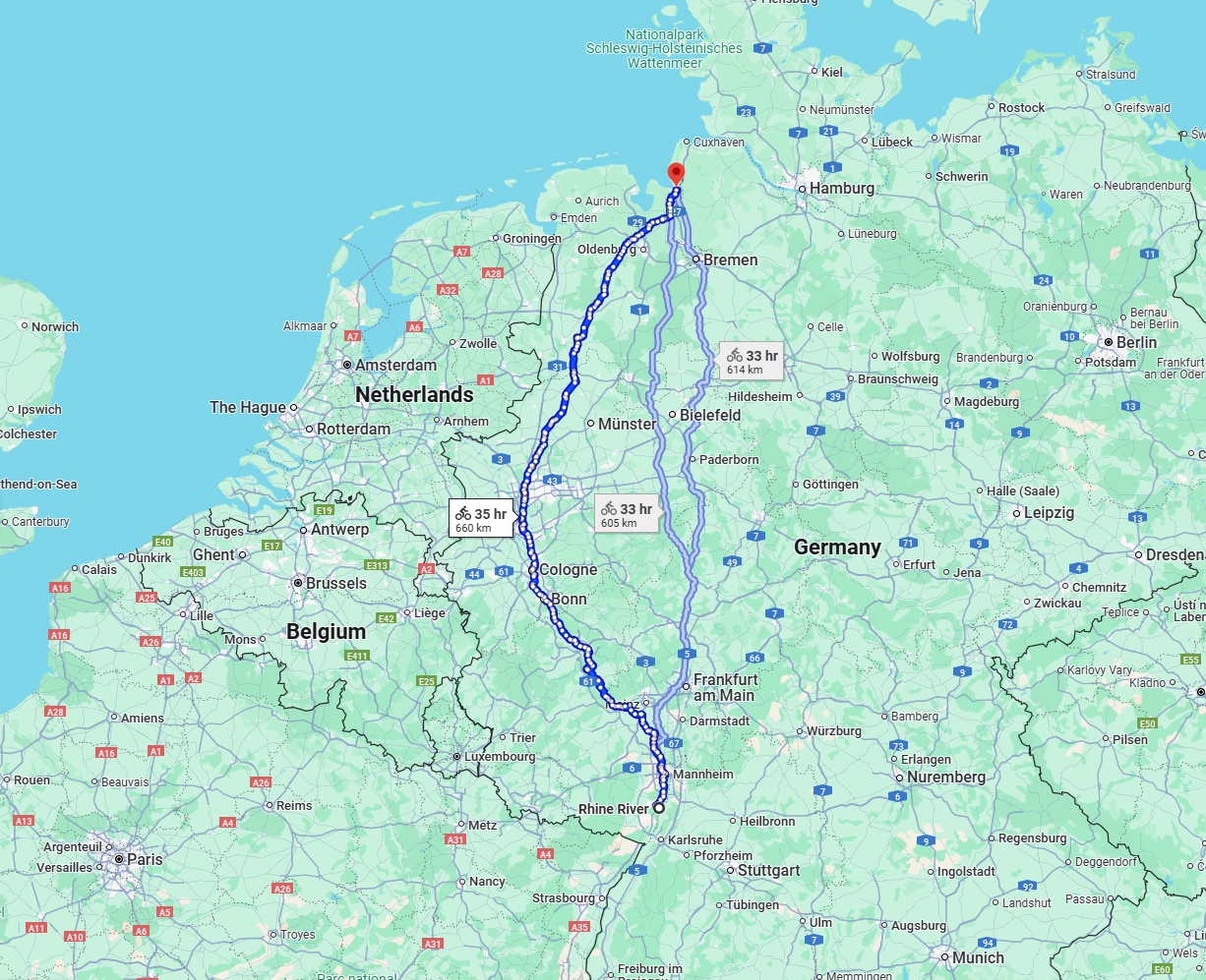 Anreise von Ludwigshafen am Rhein Zu Bremerhaven Über 