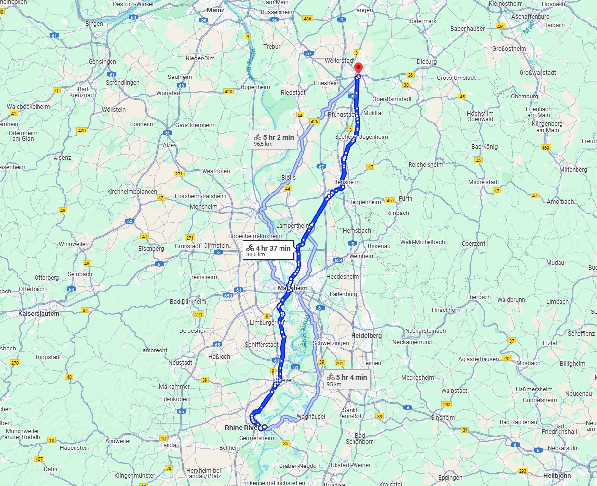 Anreise von Ludwigshafen am Rhein Zu Darmstadt Über 