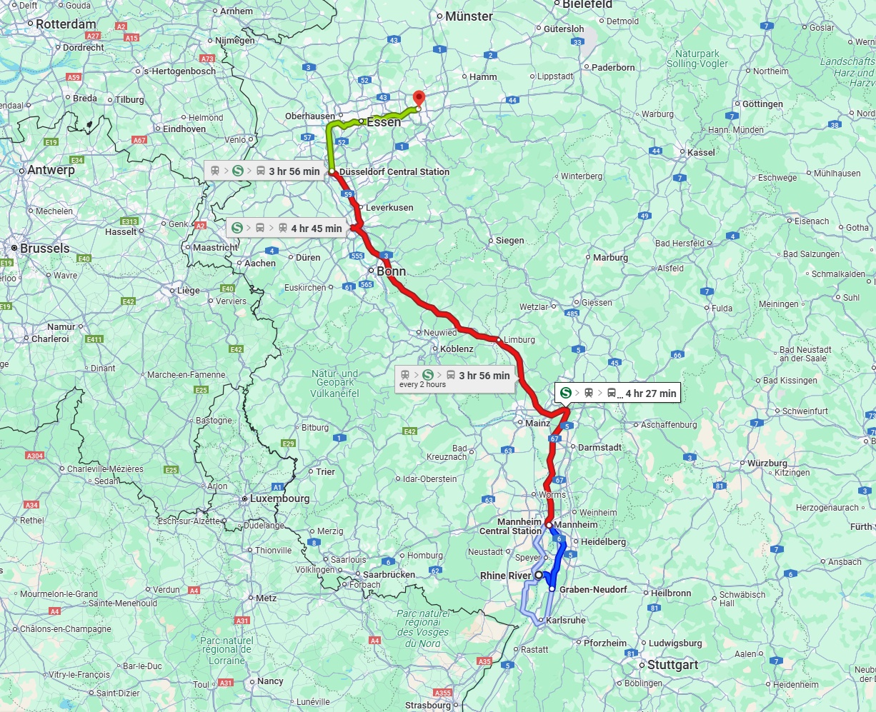 Anreise von Ludwigshafen am Rhein Zu Dortmund Über 