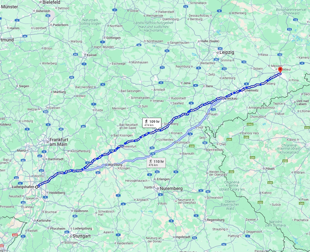 Anreise von Ludwigshafen am Rhein Zu Dresden Über 