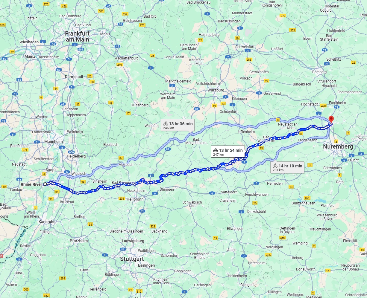 Anreise von Ludwigshafen am Rhein Zu Erlangen Über 