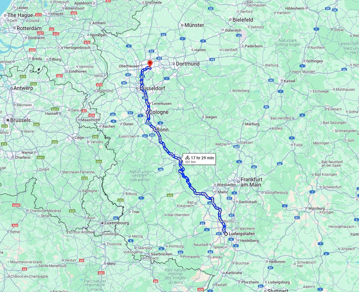 Anreise von Ludwigshafen am Rhein Zu Essen Über 
