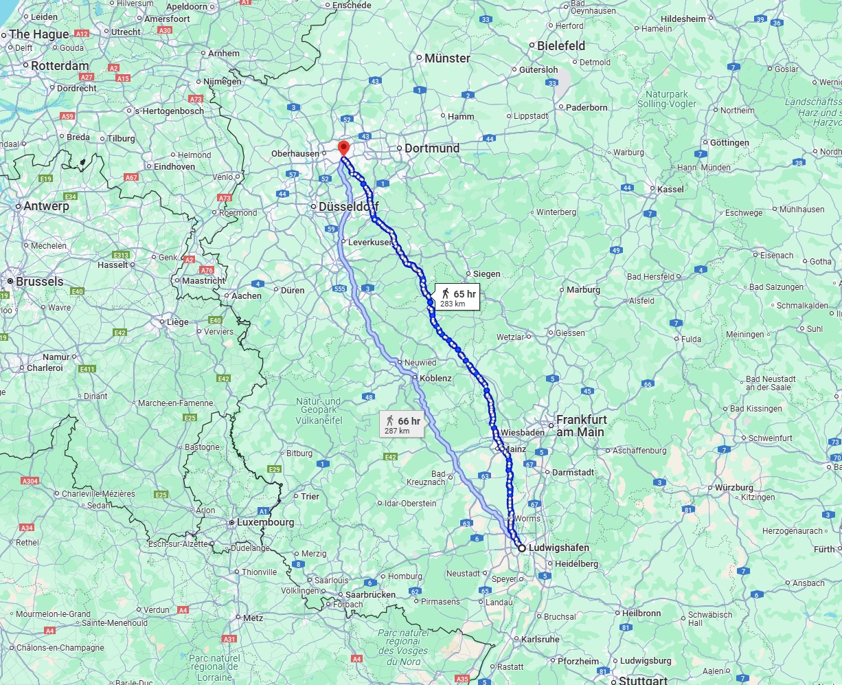 Anreise von Ludwigshafen am Rhein Zu Essen Über 