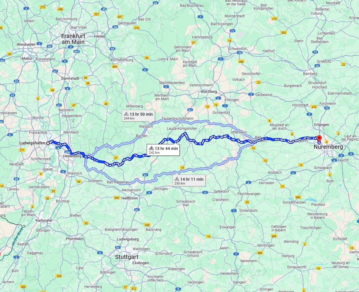 Anreise von Ludwigshafen am Rhein Zu Fürth Über 