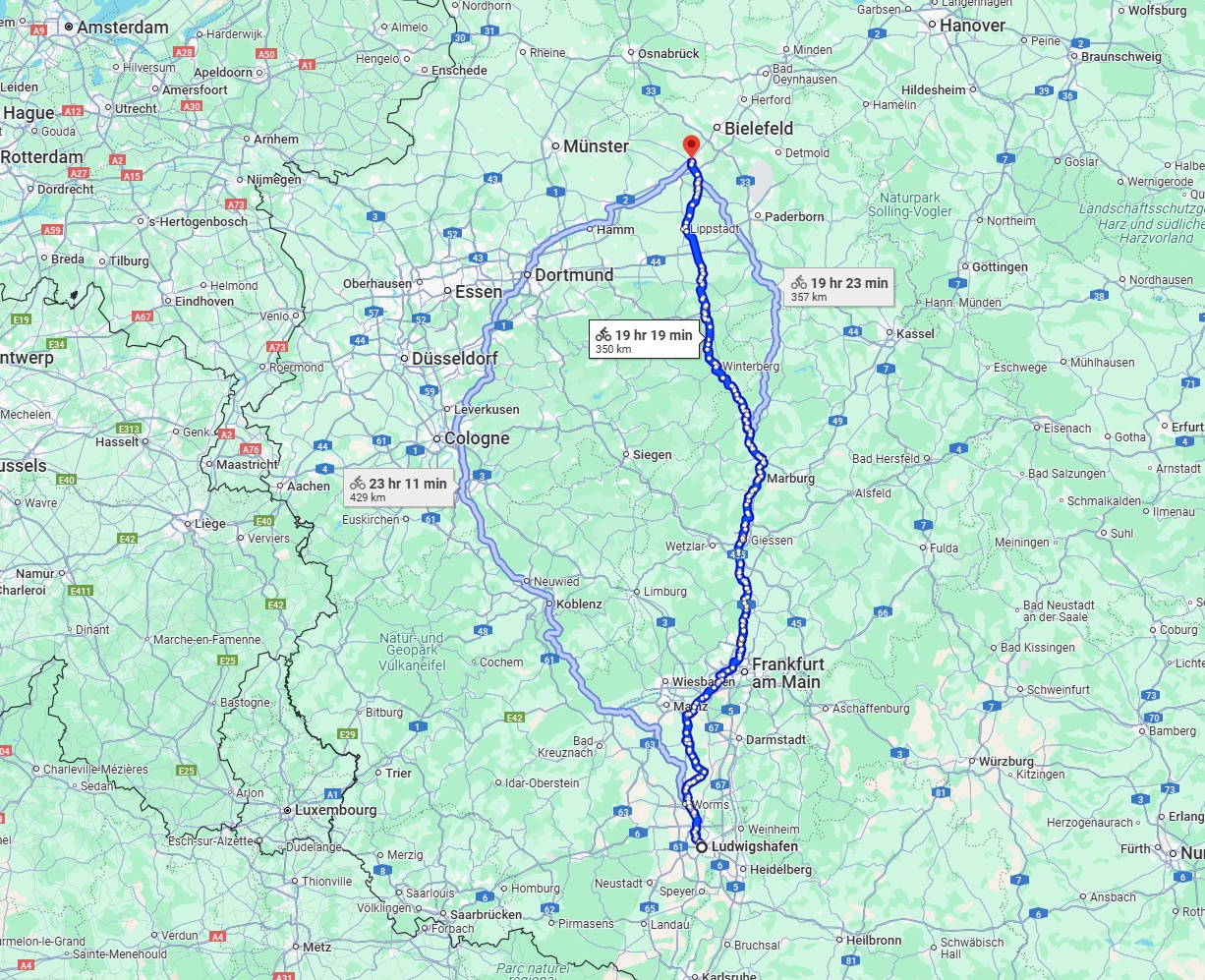 Anreise von Ludwigshafen am Rhein Zu Gütersloh Über 