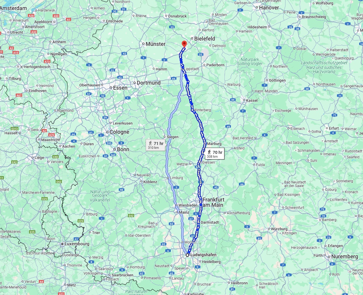 Anreise von Ludwigshafen am Rhein Zu Gütersloh Über 
