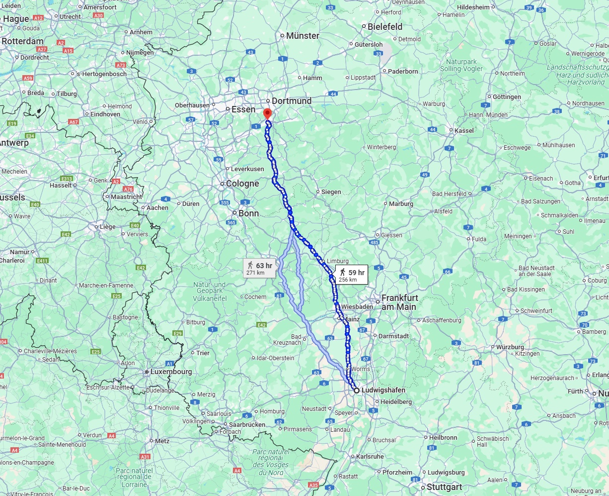 Anreise von Ludwigshafen am Rhein Zu Hagen Über 