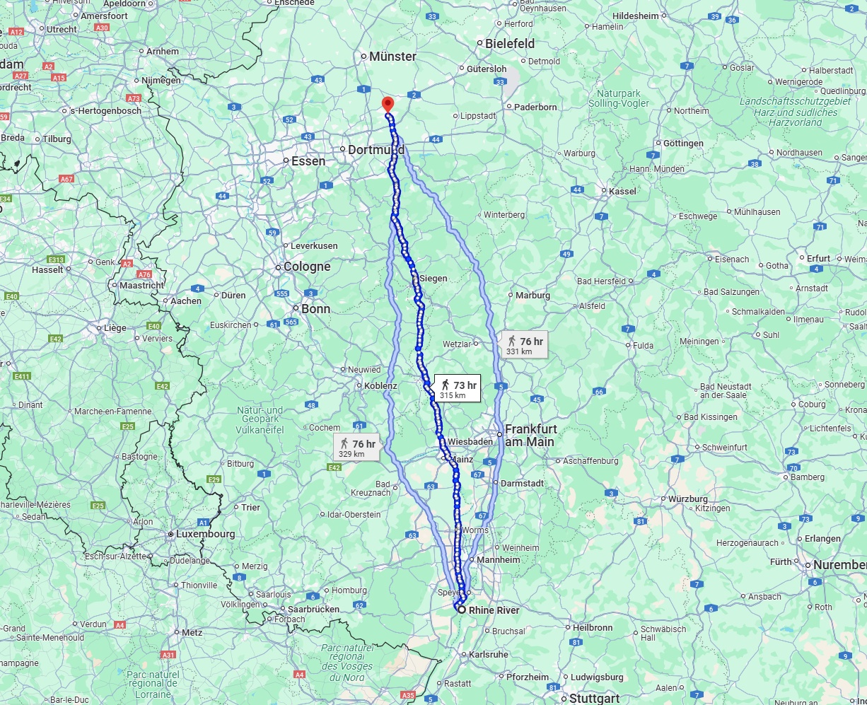 Anreise von Ludwigshafen am Rhein Zu Hamm Über 