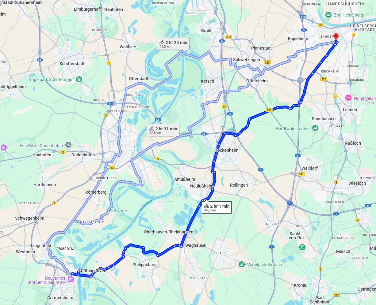Anreise von Ludwigshafen am Rhein Zu Heidelberg Über 
