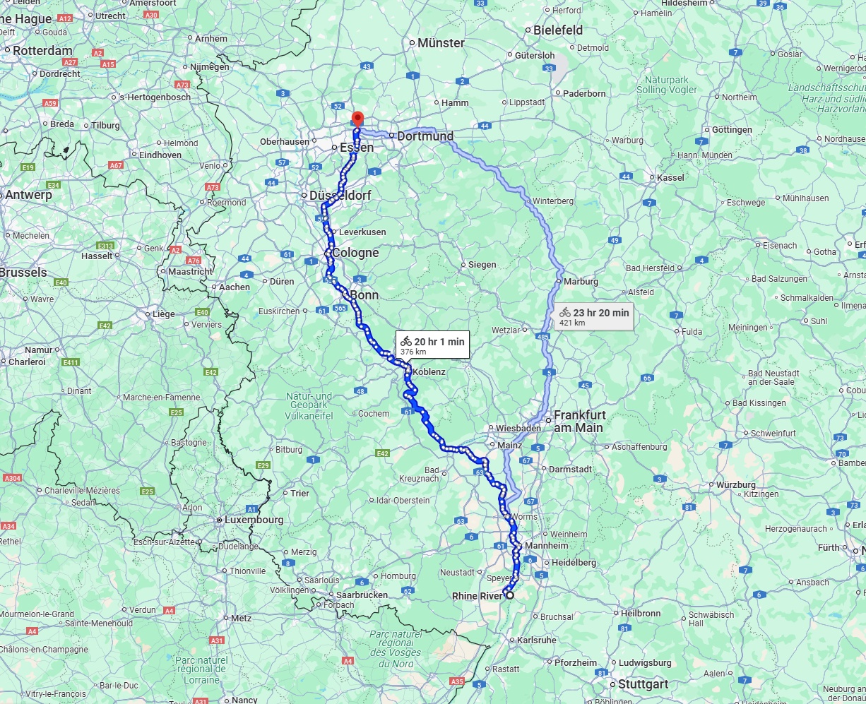 Anreise von Ludwigshafen am Rhein Zu Herne Über 