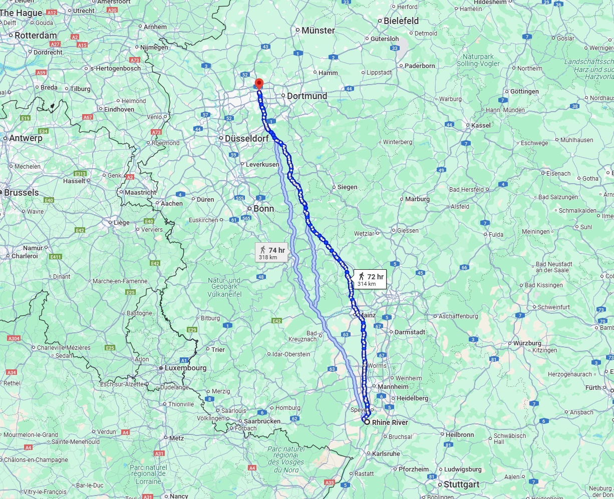 Anreise von Ludwigshafen am Rhein Zu Herne Über 