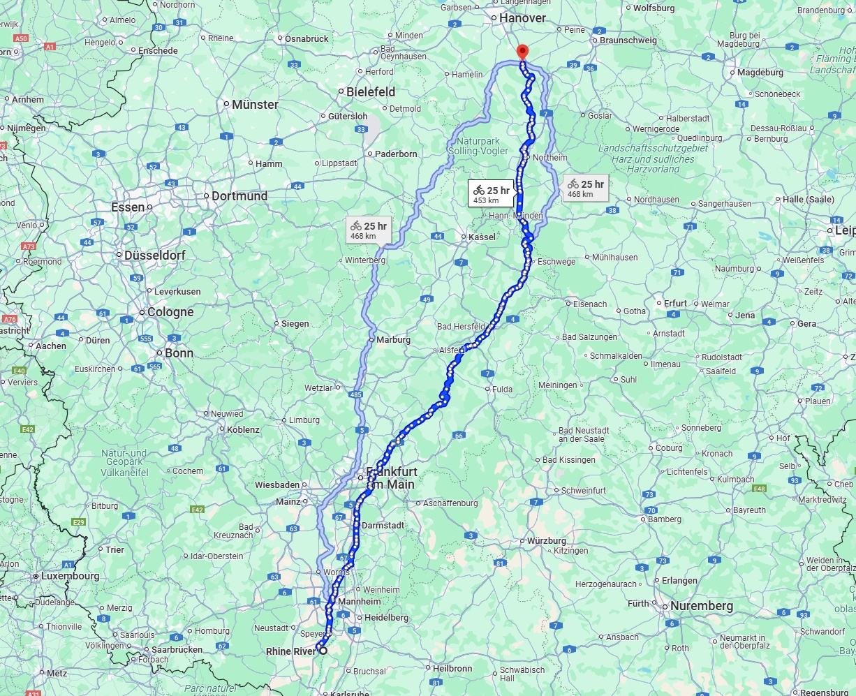 Anreise von Ludwigshafen am Rhein Zu Hildesheim Über 