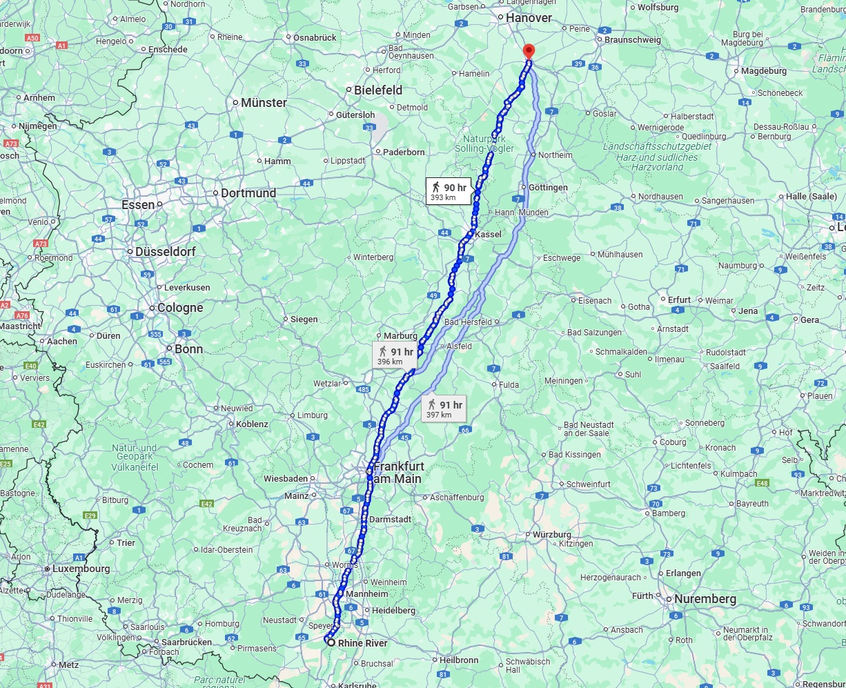 Anreise von Ludwigshafen am Rhein Zu Hildesheim Über 