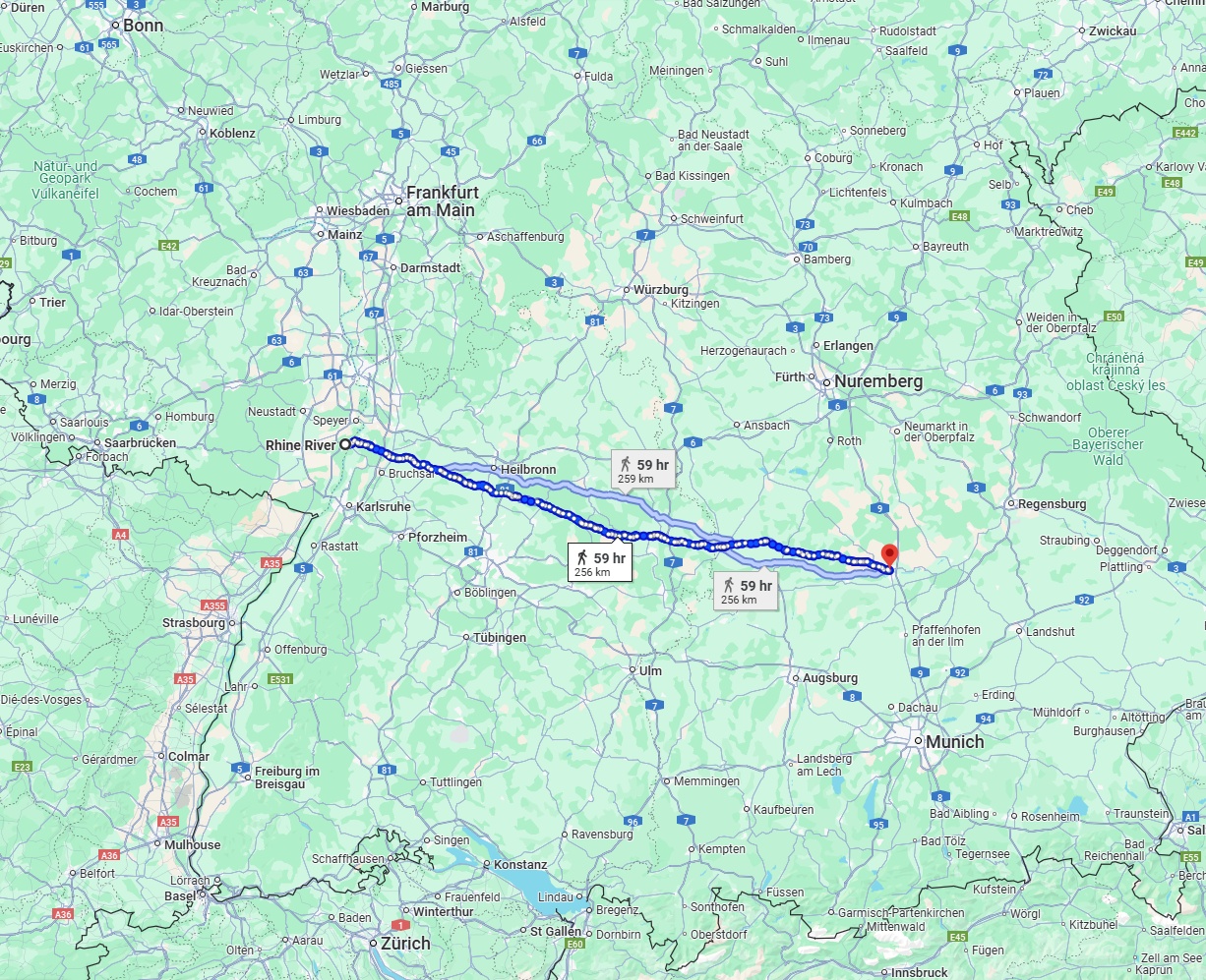 Anreise von Ludwigshafen am Rhein Zu Ingolstadt Über 