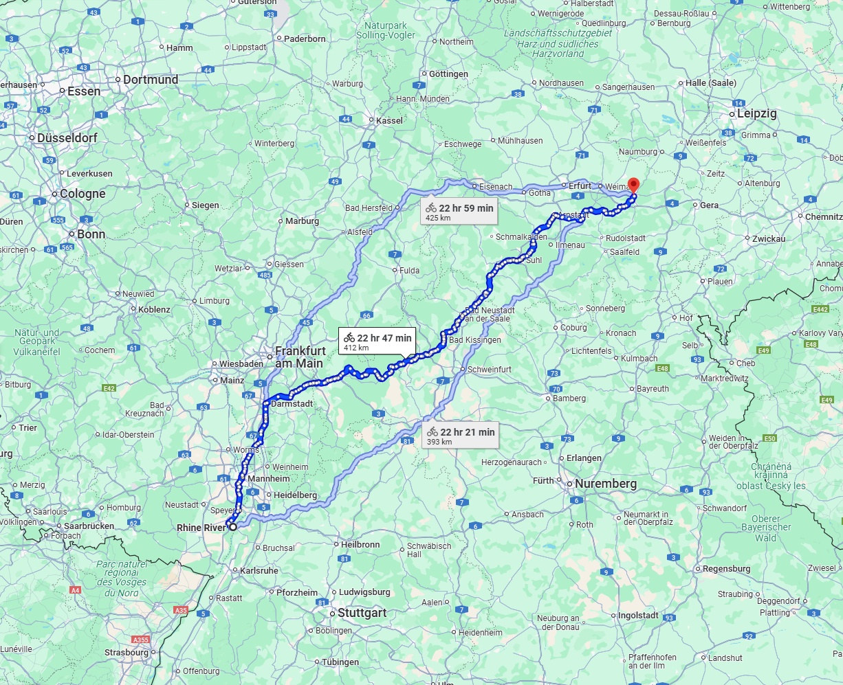 Anreise von Ludwigshafen am Rhein Zu Jena Über 