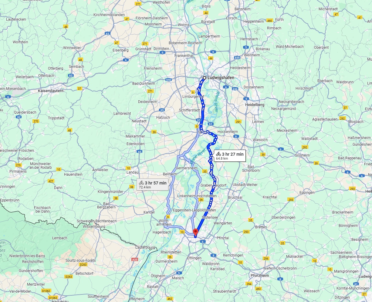 Anreise von Ludwigshafen am Rhein Zu Karlsruhe Über 