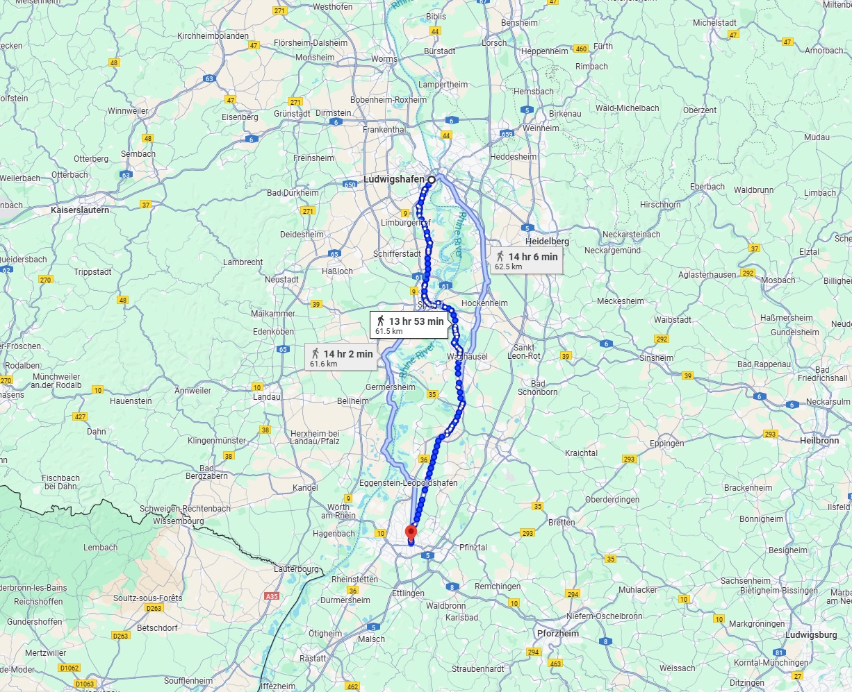 Anreise von Ludwigshafen am Rhein Zu Karlsruhe Über 