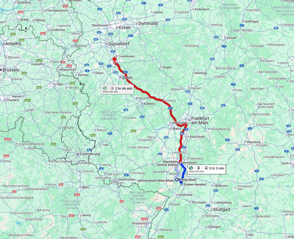 Anreise von Ludwigshafen am Rhein Zu Köln Über 
