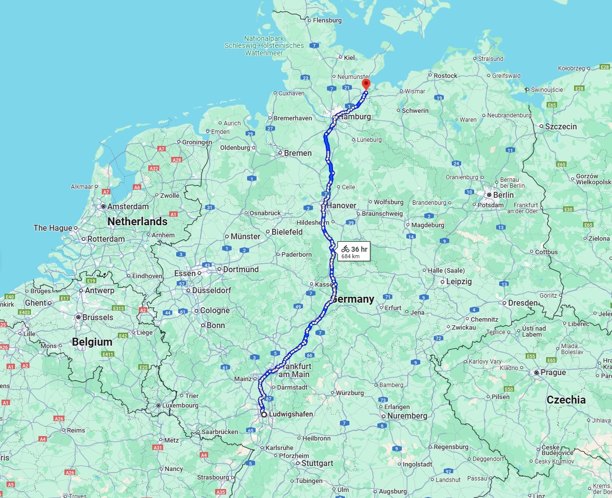 Anreise von Ludwigshafen am Rhein Zu Lübeck Über 