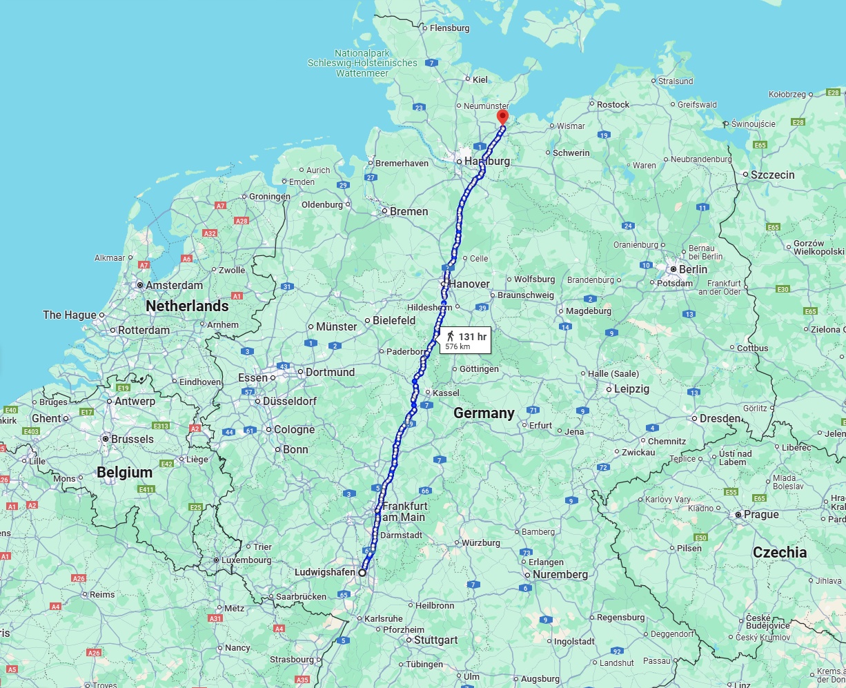 Anreise von Ludwigshafen am Rhein Zu Lübeck Über 