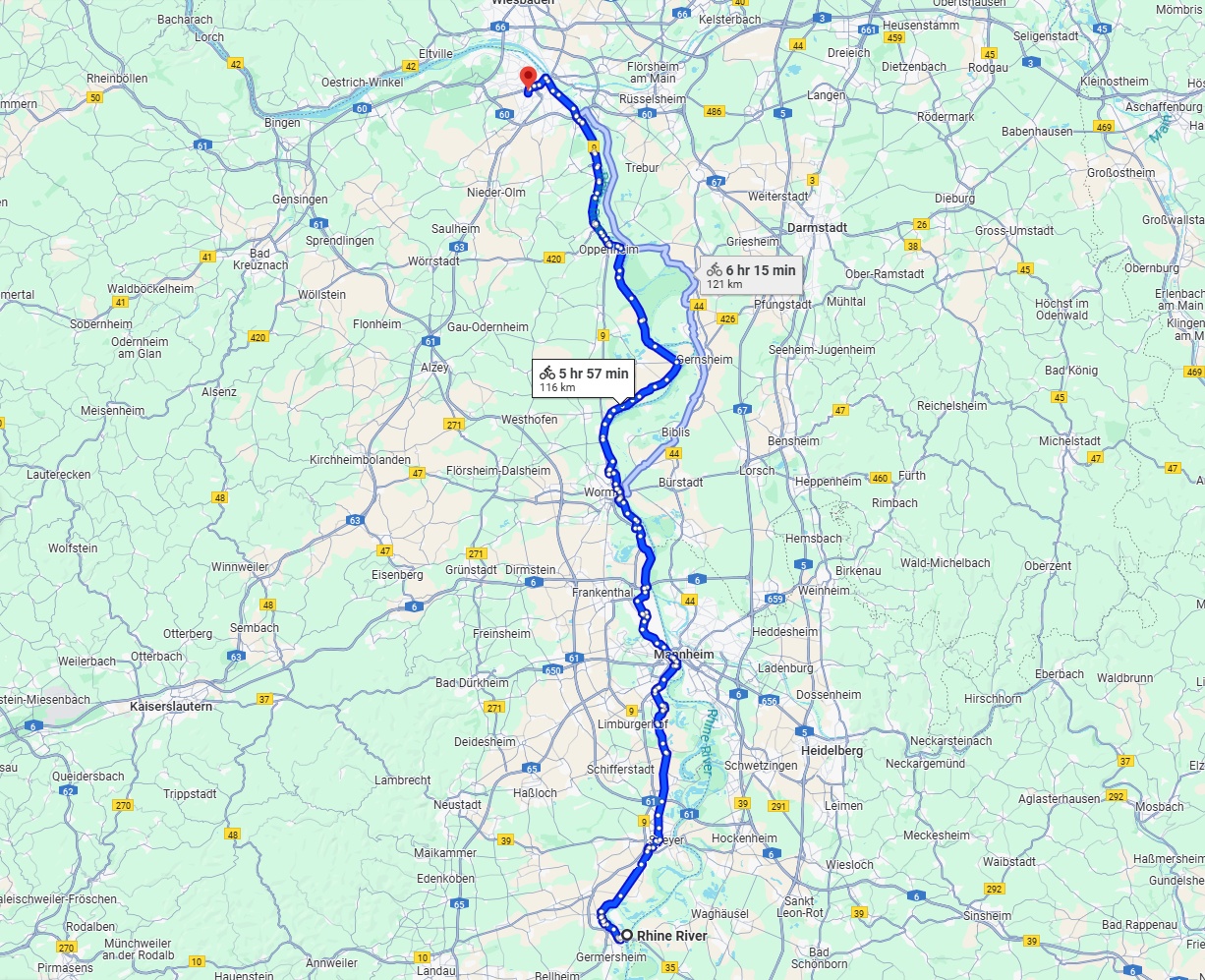 Anreise von Ludwigshafen am Rhein Zu Mainz Über 