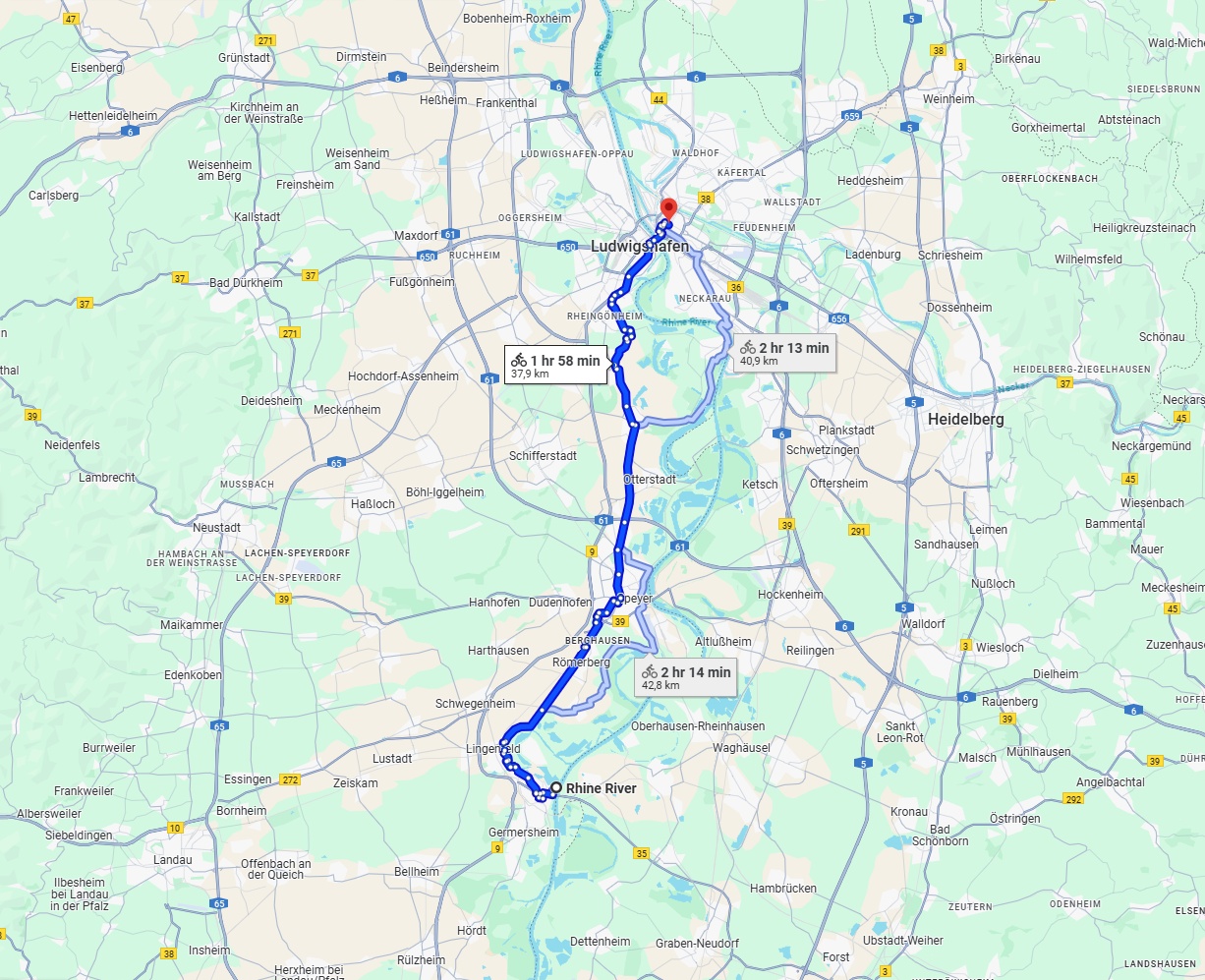 Anreise von Ludwigshafen am Rhein Zu Mannheim Über 