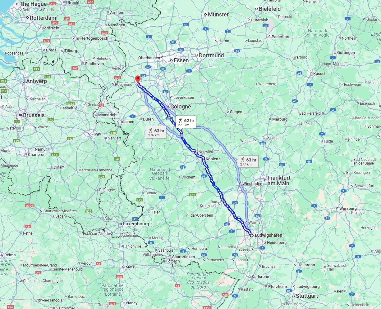 Anreise von Ludwigshafen am Rhein Zu Mönchengladbach Über 
