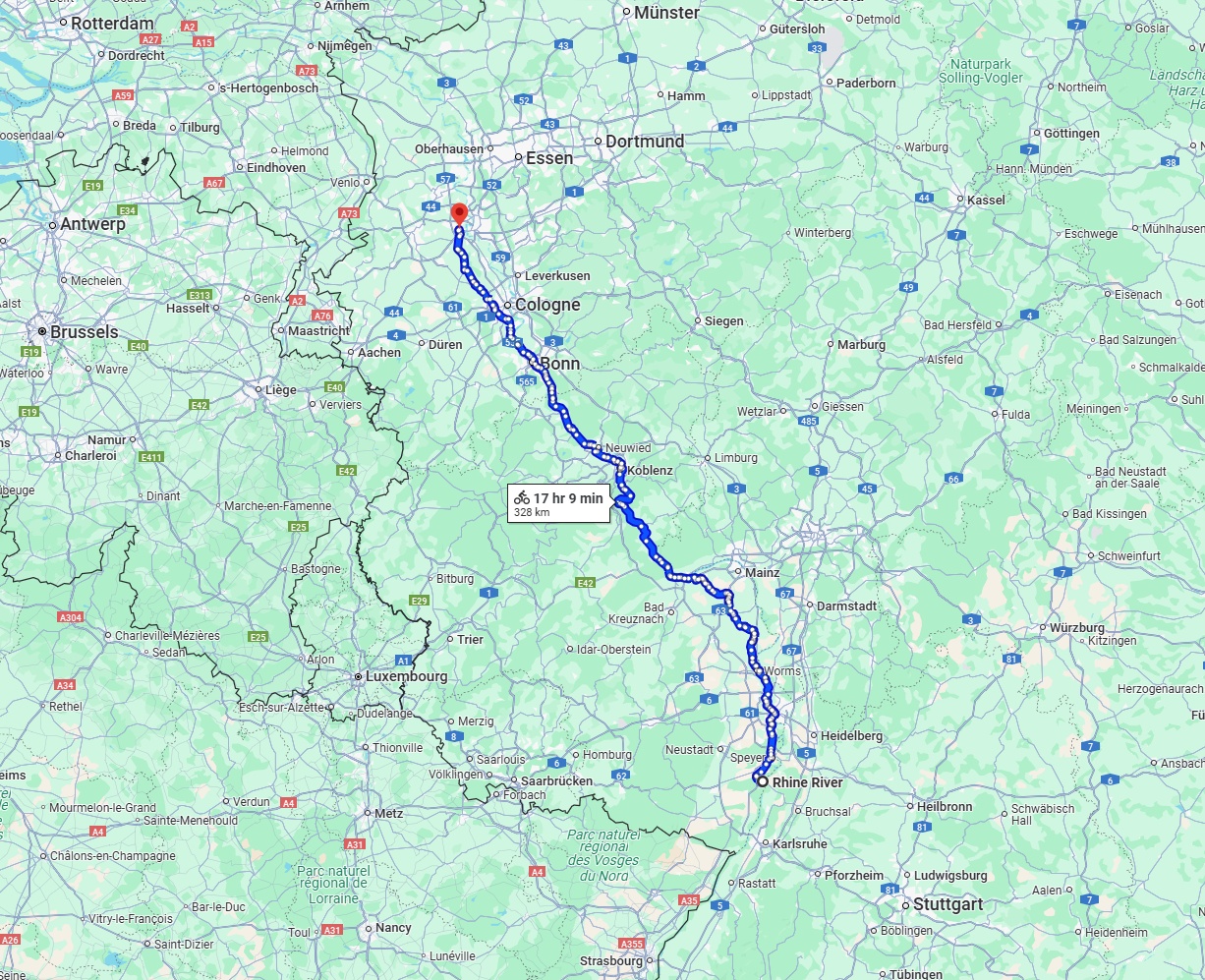 Anreise von Ludwigshafen am Rhein Zu Neuss Über 