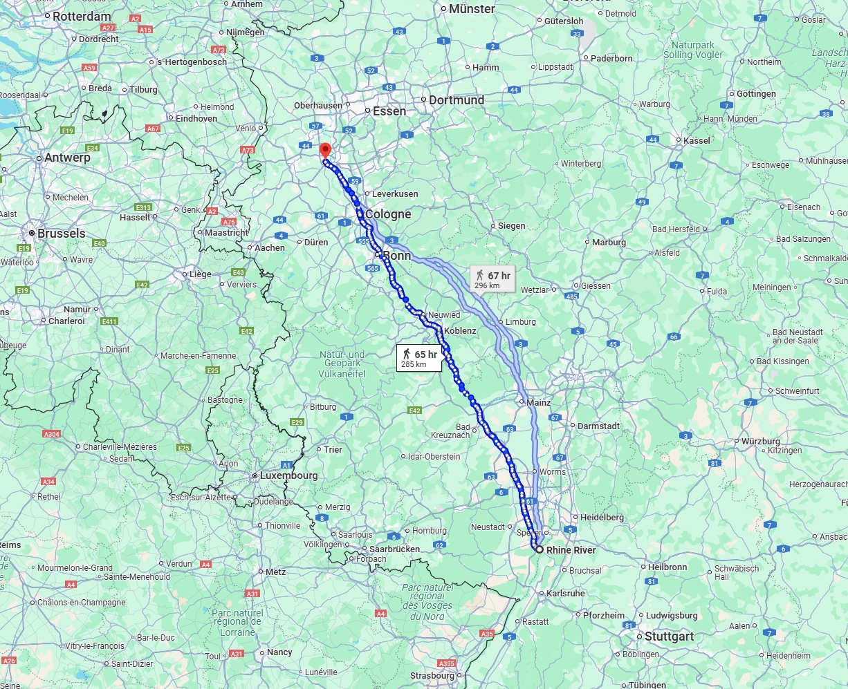 Anreise von Ludwigshafen am Rhein Zu Neuss Über 