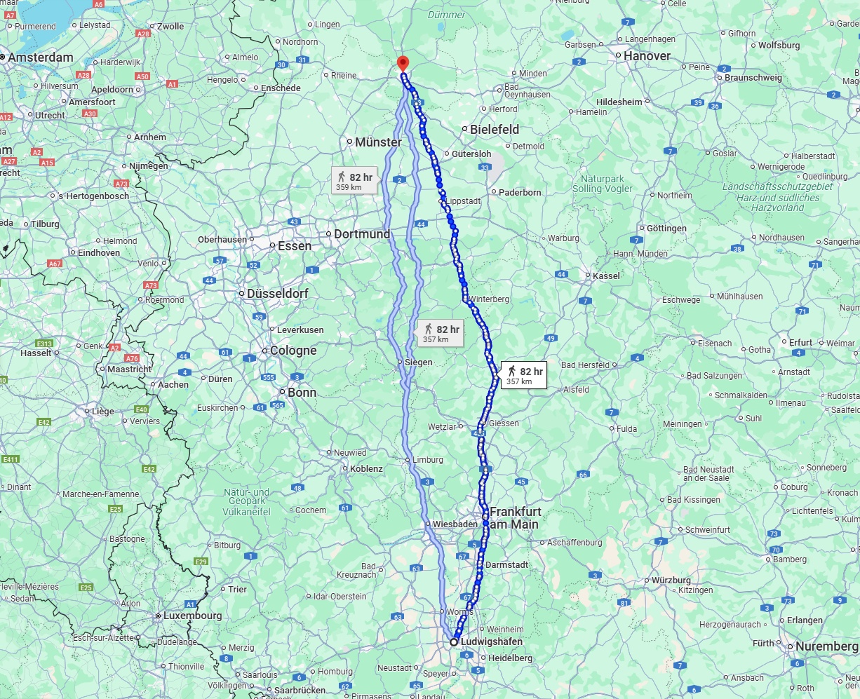 Anreise von Ludwigshafen am Rhein Zu Osnabrück Über 