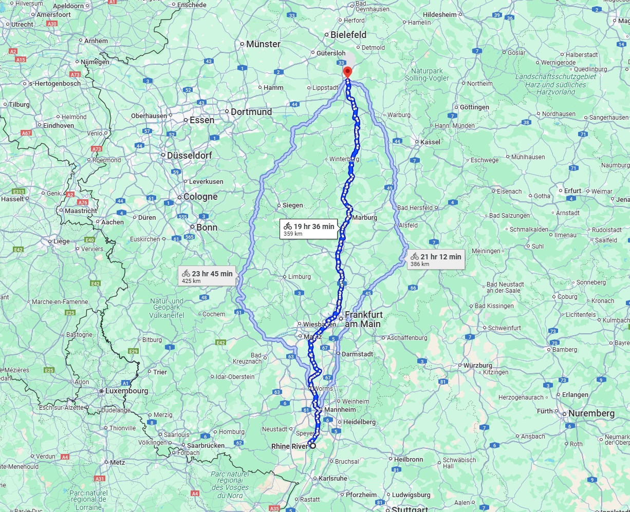 Anreise von Ludwigshafen am Rhein Zu Paderborn Über 