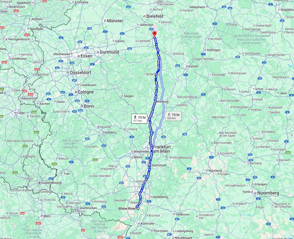 Anreise von Ludwigshafen am Rhein Zu Paderborn Über 