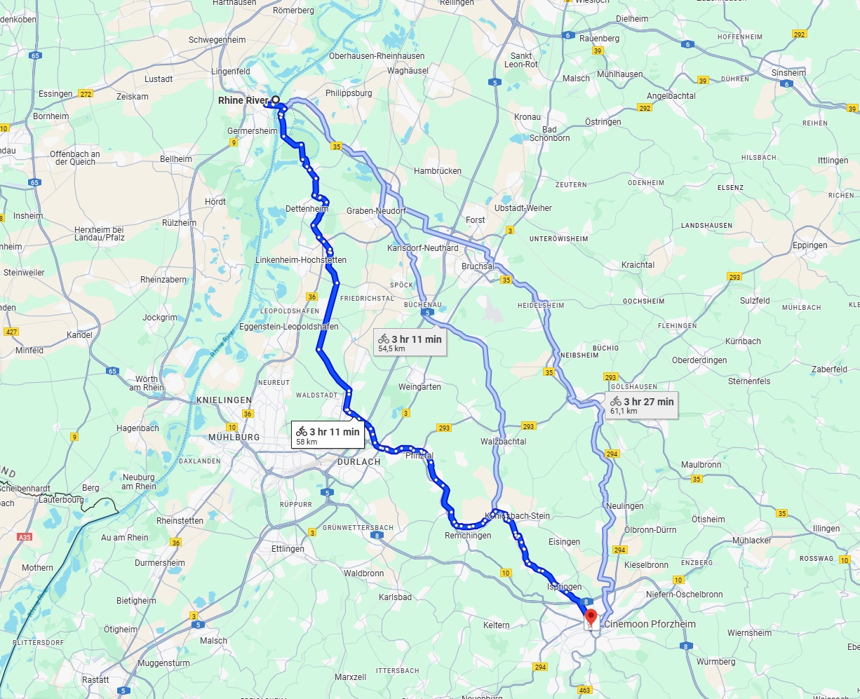 Anreise von Ludwigshafen am Rhein Zu Pforzheim Über 