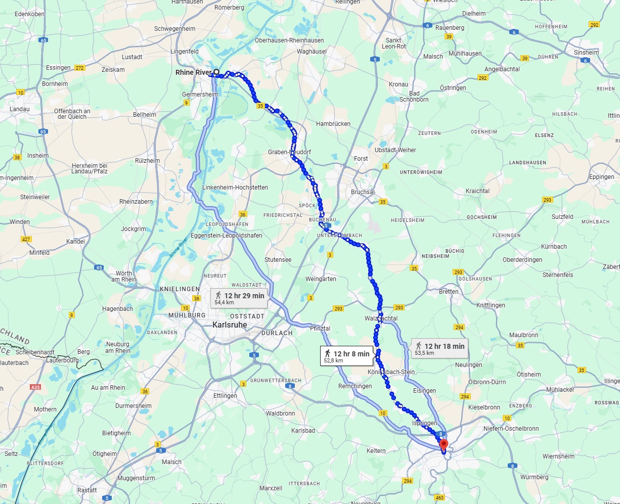 Anreise von Ludwigshafen am Rhein Zu Pforzheim Über 