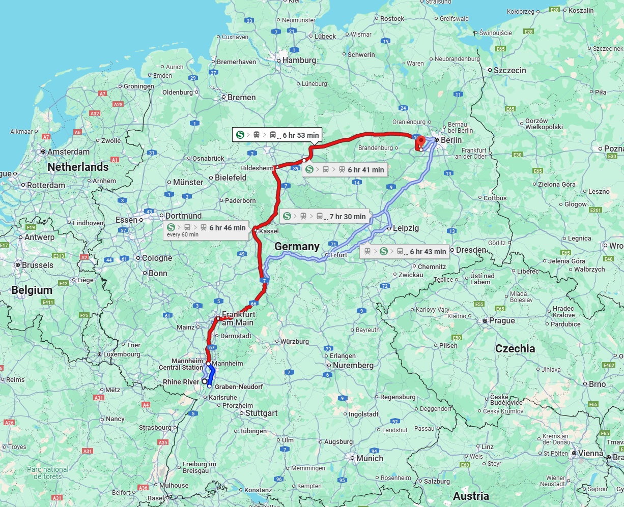 Anreise von Ludwigshafen am Rhein Zu Potsdam Über 