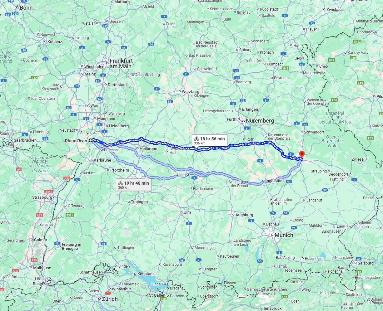 Anreise von Ludwigshafen am Rhein Zu Regensburg Über 
