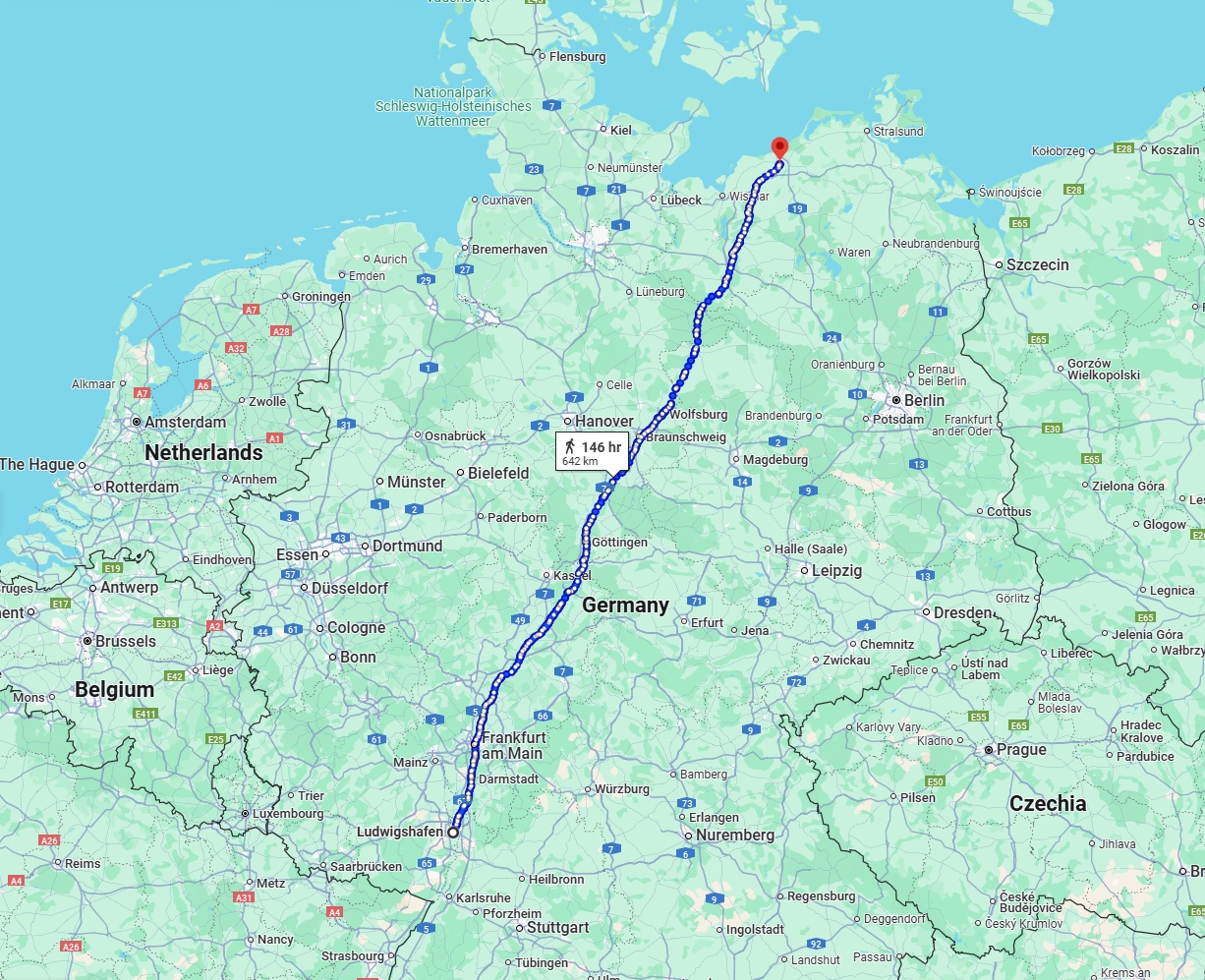 Anreise von Ludwigshafen am Rhein Zu Rostock Über 