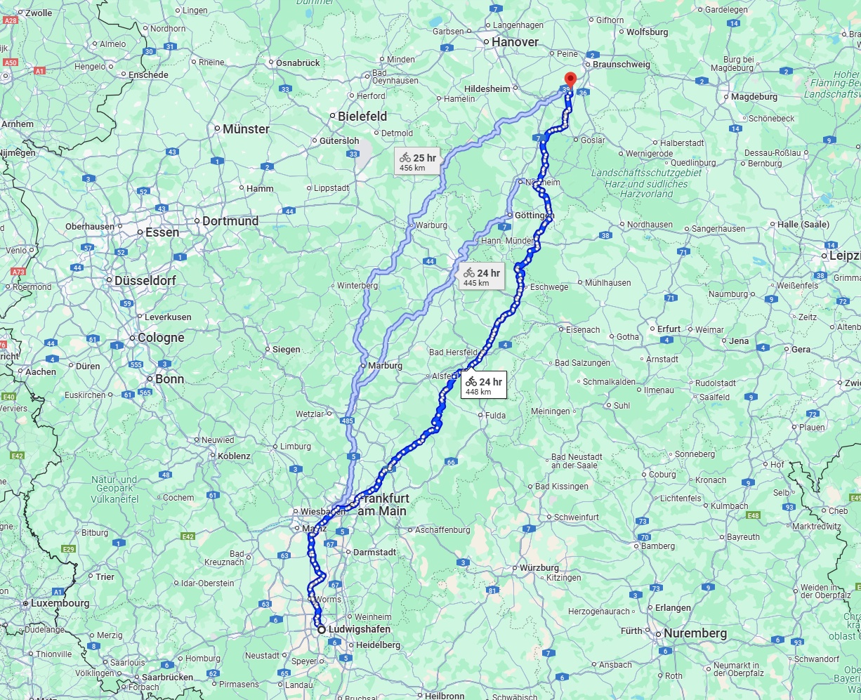 Anreise von Ludwigshafen am Rhein Zu Salzgitter Über 