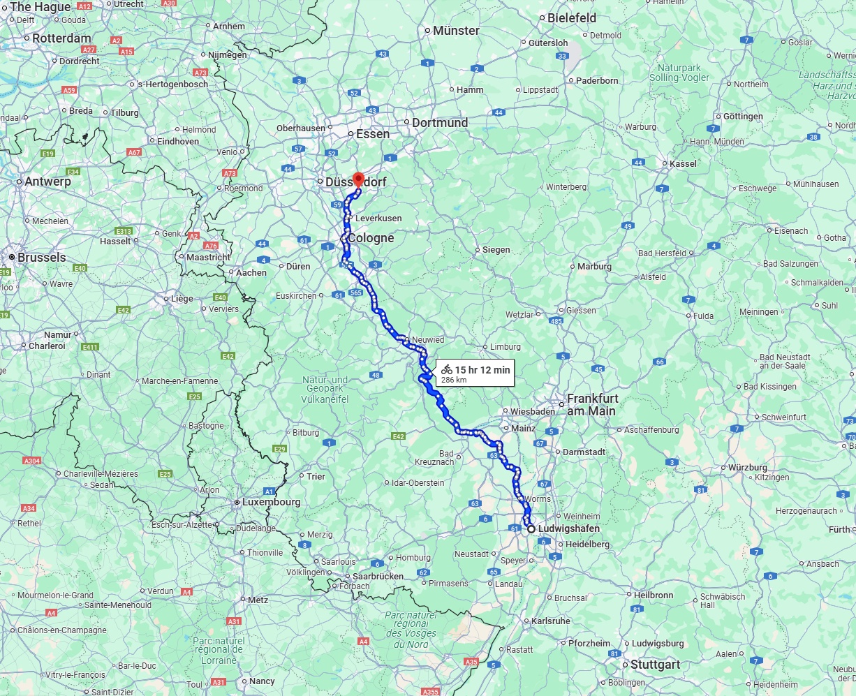 Anreise von Ludwigshafen am Rhein Zu Solingen Über 