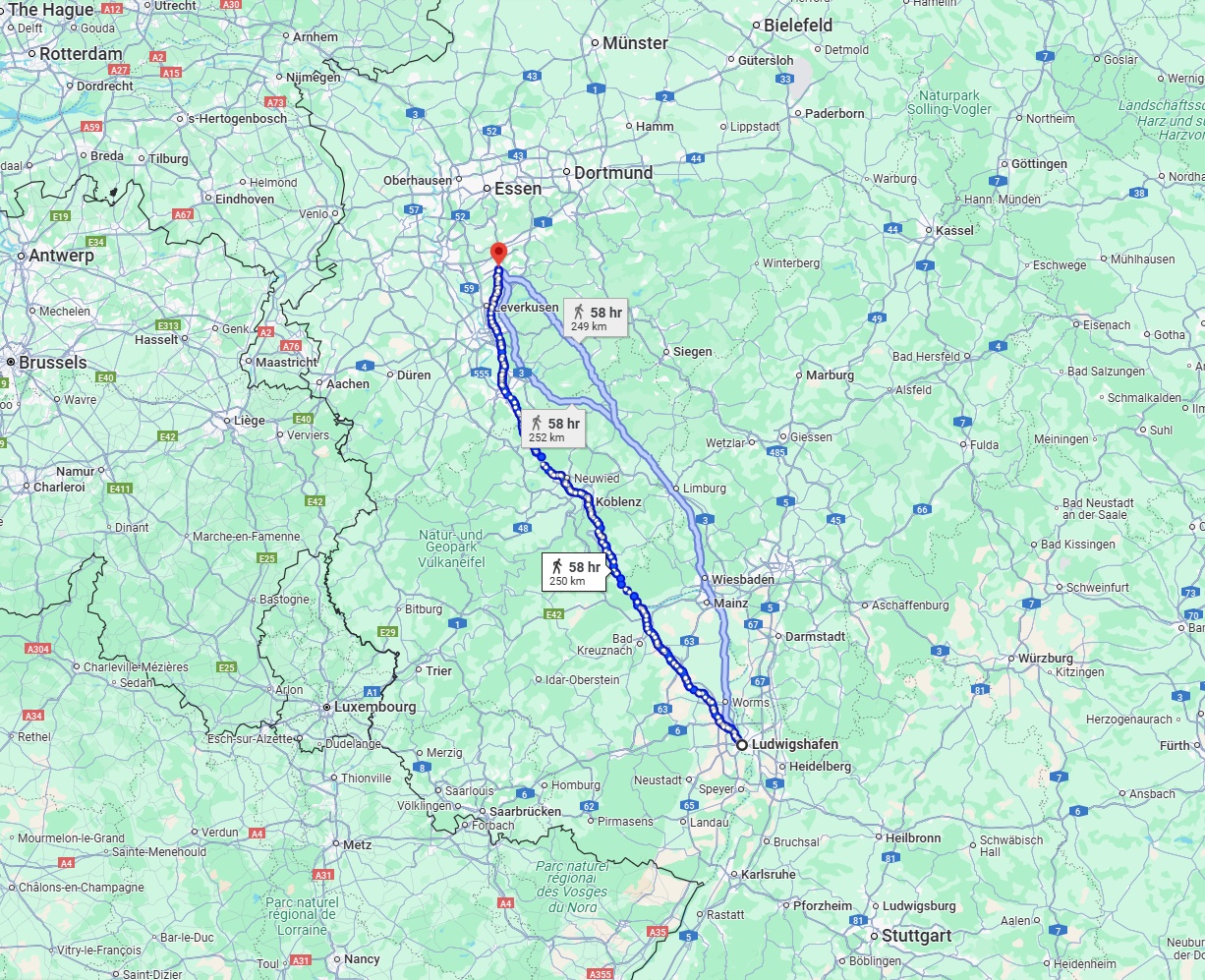Anreise von Ludwigshafen am Rhein Zu Solingen Über 