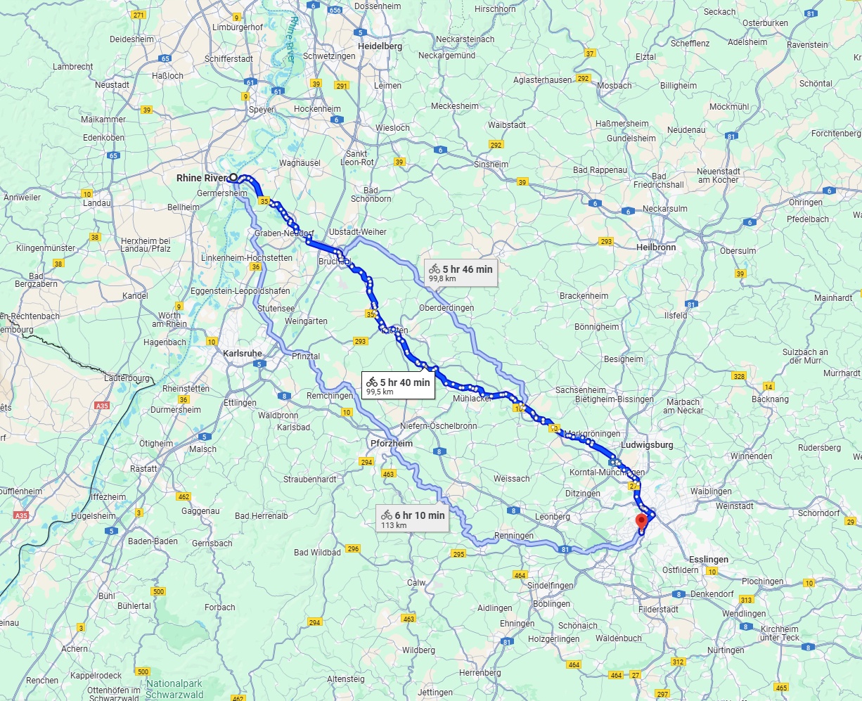 Anreise von Ludwigshafen am Rhein Zu Stuttgart Über 