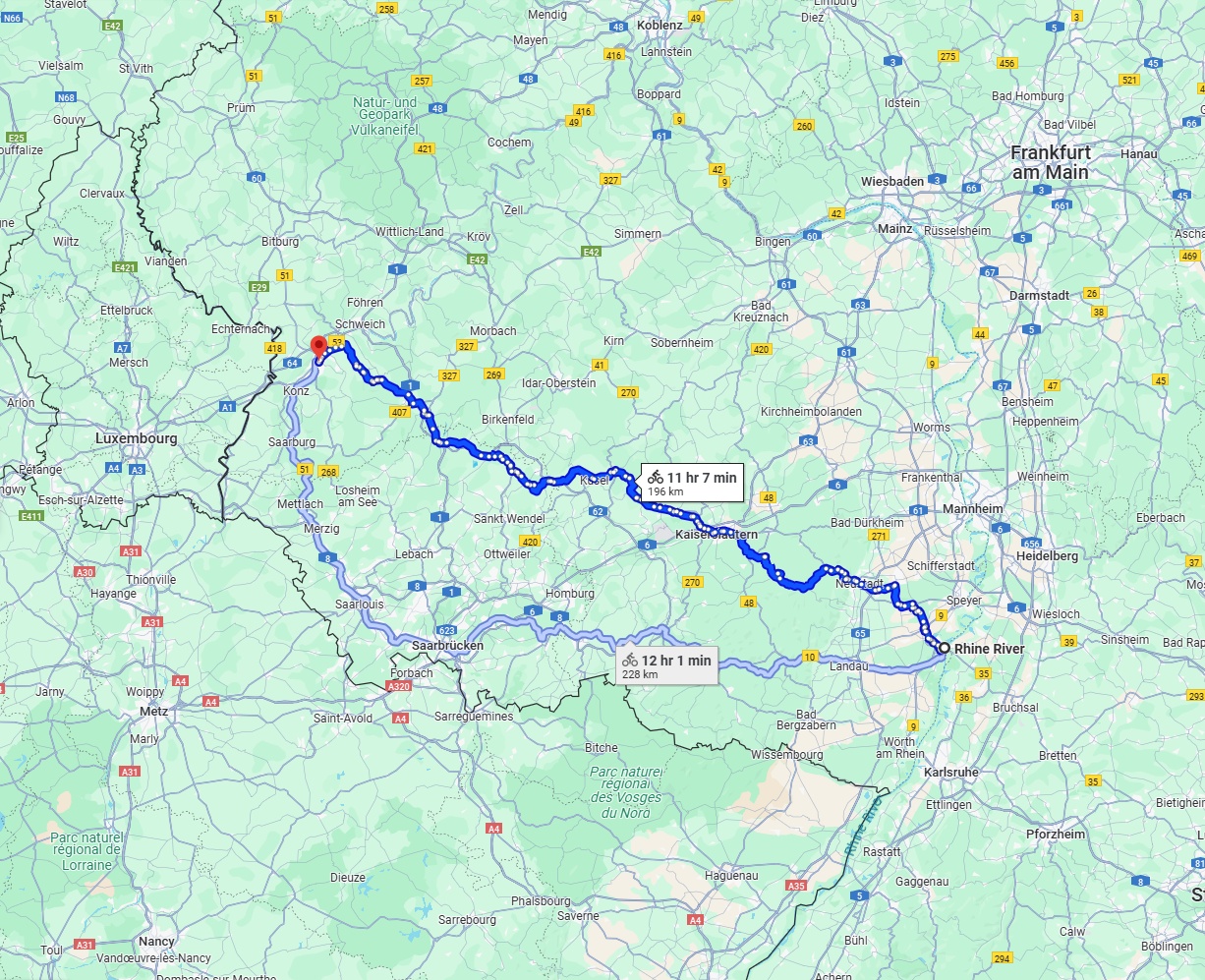 Anreise von Ludwigshafen am Rhein Zu Trier Über 