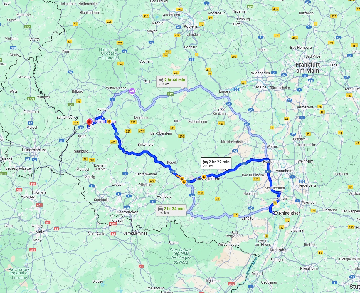 Anreise von Ludwigshafen am Rhein Zu Trier Über via A6